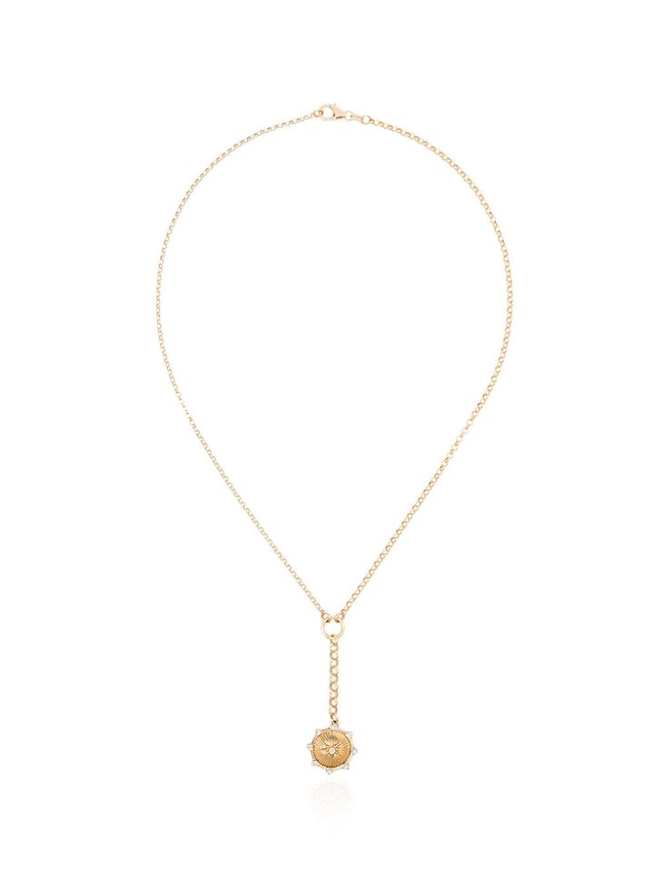 Foundrae 18-karat Gold Spark And Crossed Arrows Enamel And Diamond