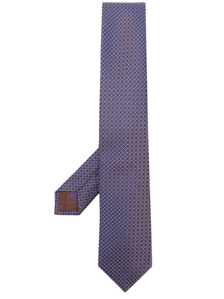 Brioni Patterned Tie - Brown