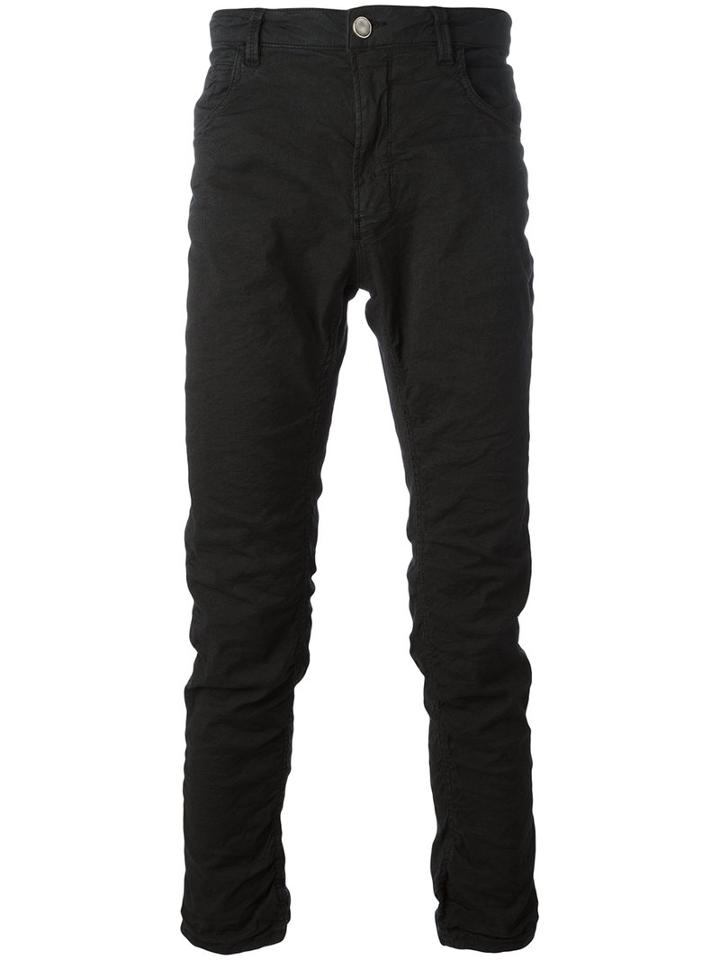 Poème Bohémien Skinny Jeans, Men's, Size: 50, Black, Cotton/linen/flax/metallic Fibre
