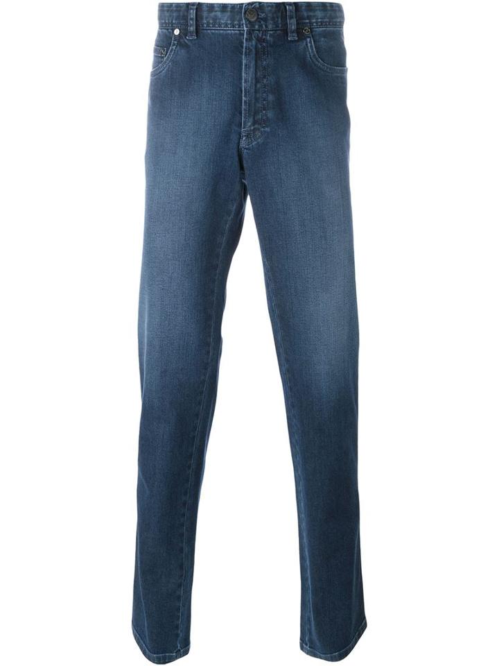 Brioni Regular Jeans, Men's, Size: 41, Blue, Cotton/spandex/elastane