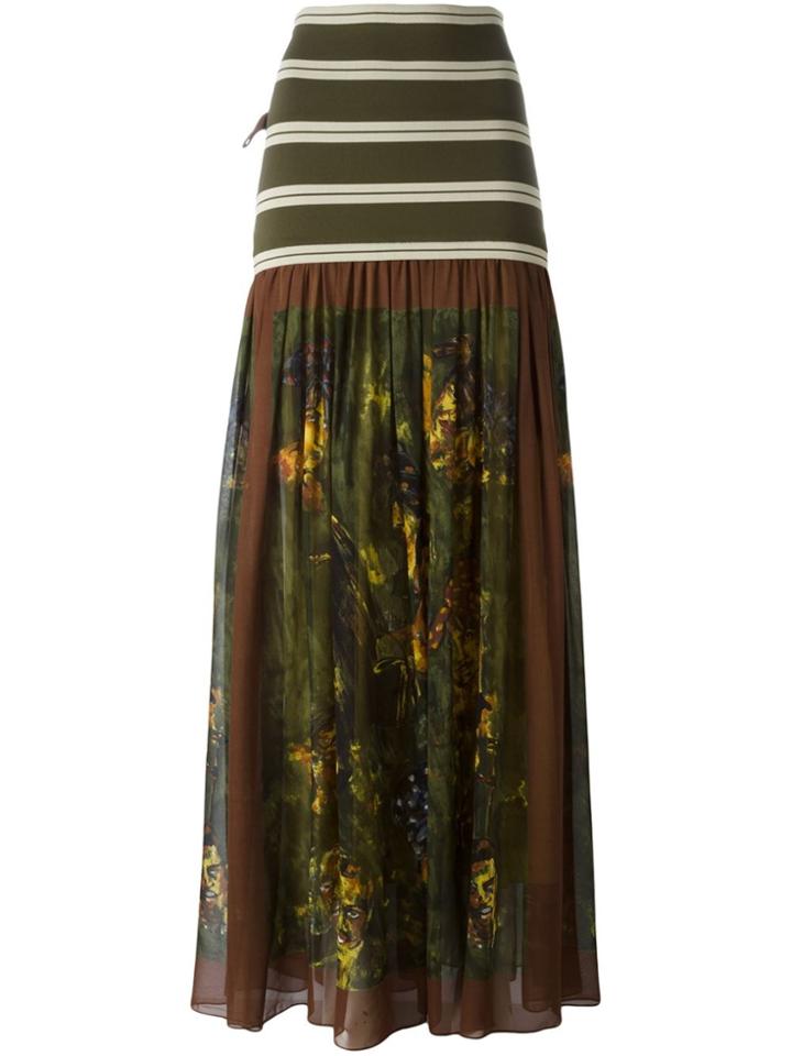 Jean Paul Gaultier Vintage Printed Ruffle Skirt - Multicolour