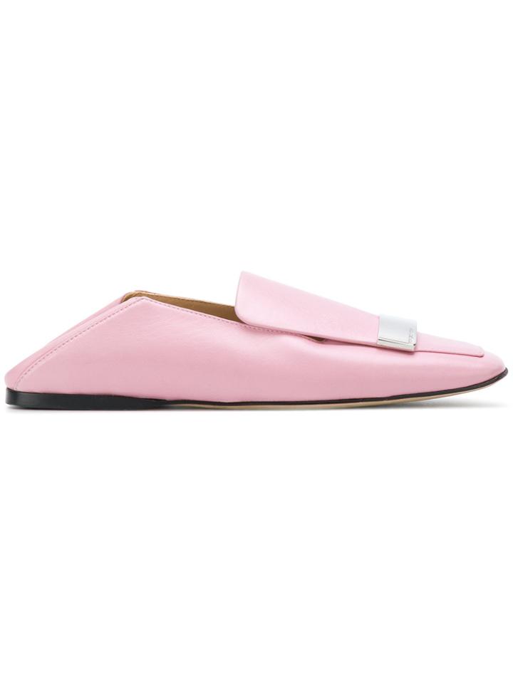 Sergio Rossi Logo Plaque Loafers - Pink & Purple