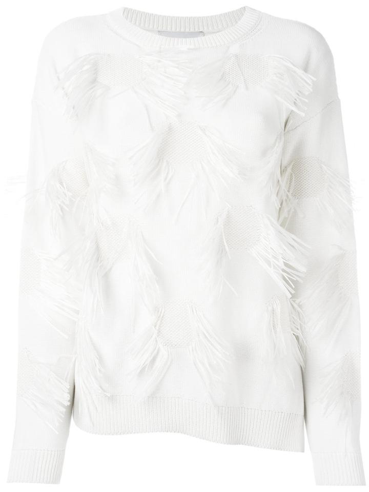Christian Wijnants Kowen Top, Women's, Size: Small, White, Cotton/viscose/straw