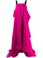 Roksanda Bow Fastening Long Gown - Pink
