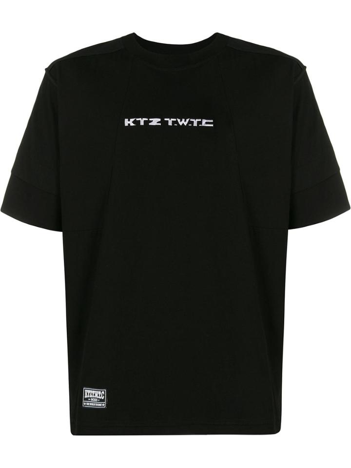 Ktz Embroidered Logo Lined T-shirt - Black