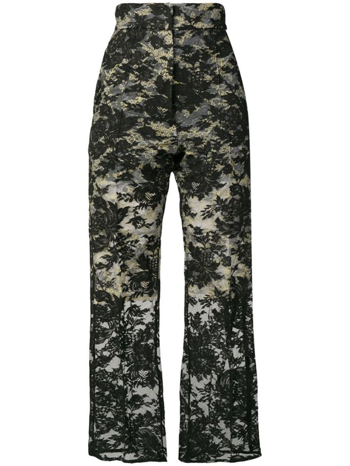 Ports 1961 Textured Lace Trousers - Black