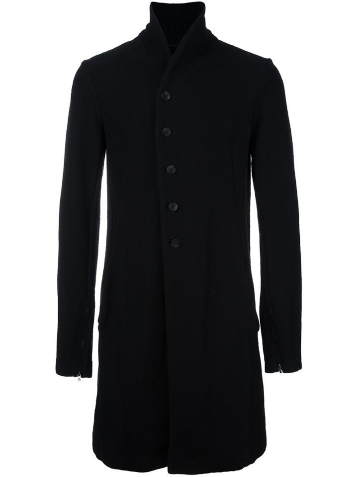 The Viridi-anne Single Breasted Coat, Men's, Size: 3, Black, Cotton