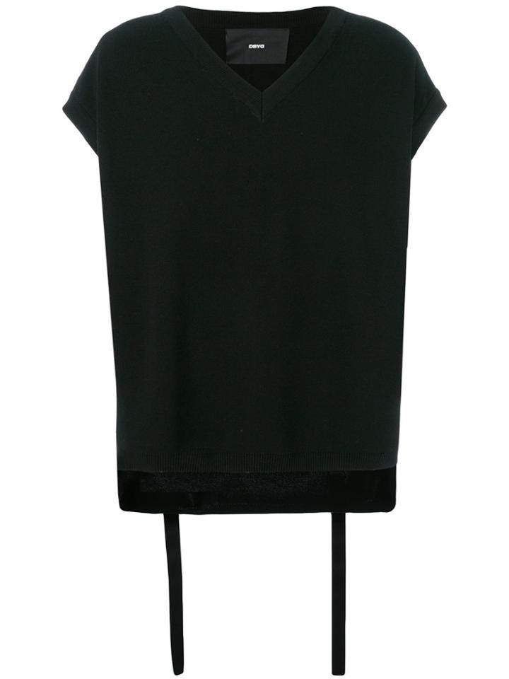 D By D Strap Detail T-shirt - Black