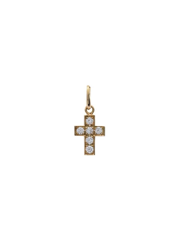 Gigi Clozeau Yellow Gold Cross Diamond Pendant - Metallic