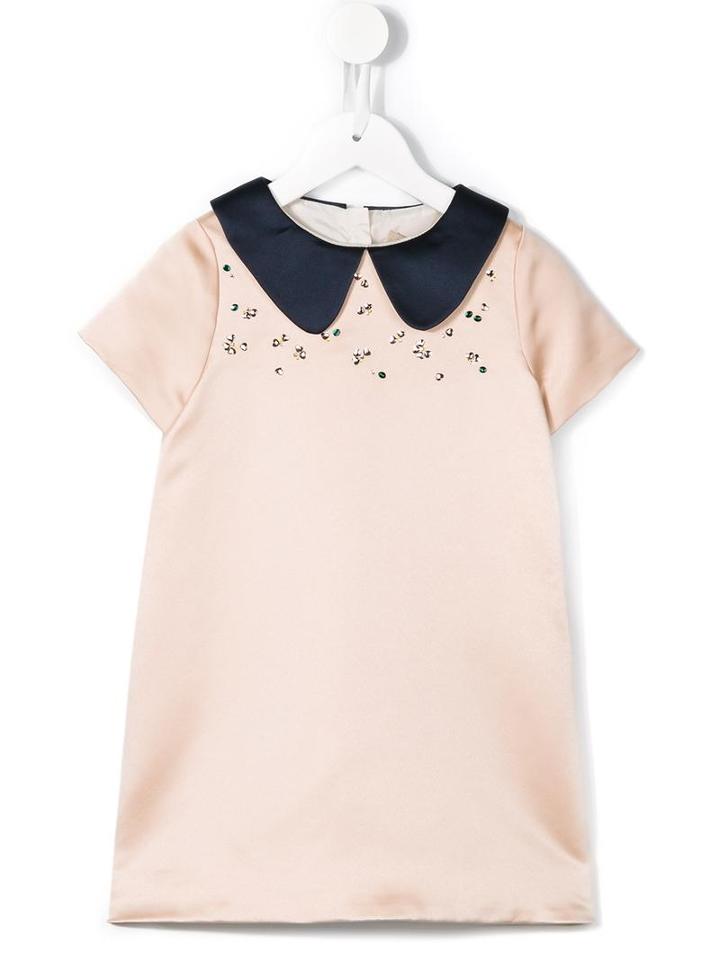 Hucklebones London Embellished Shift Dress, Girl's, Size: 6 Yrs, Pink/purple