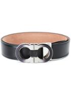 Salvatore Ferragamo Adjustable Belt, Men's, Size: 100, Black, Calf Leather/metal