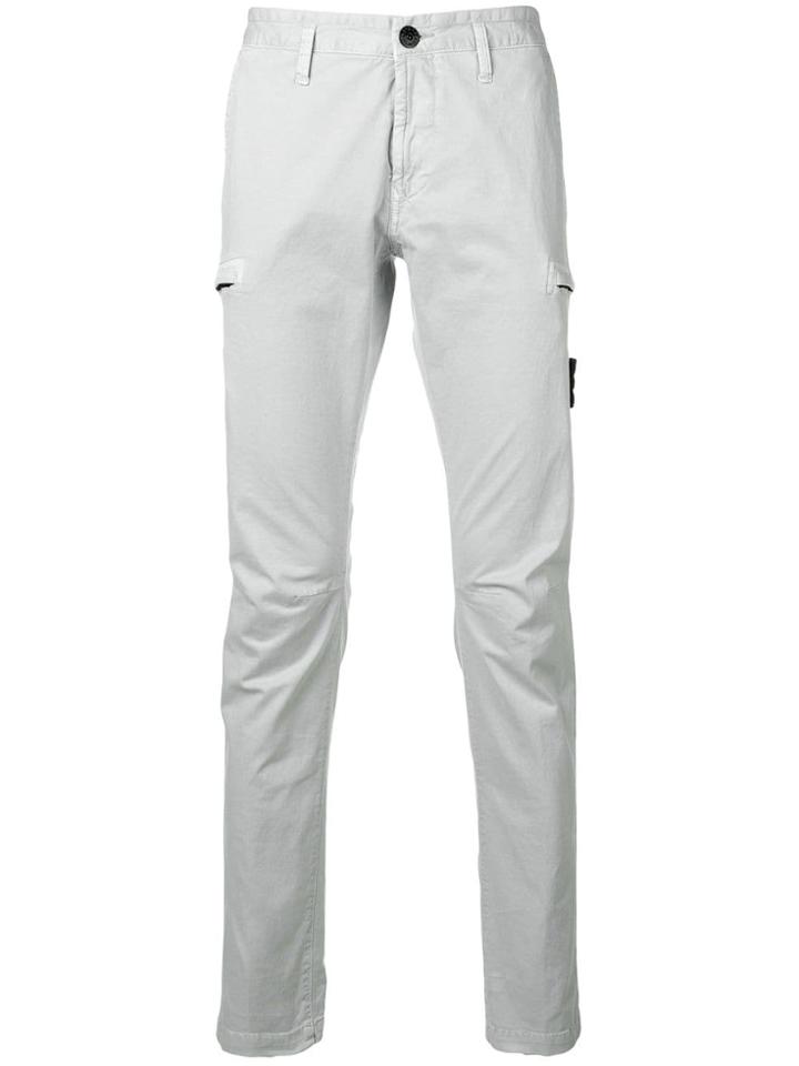 Stone Island Tapered Chino Trousers - Grey