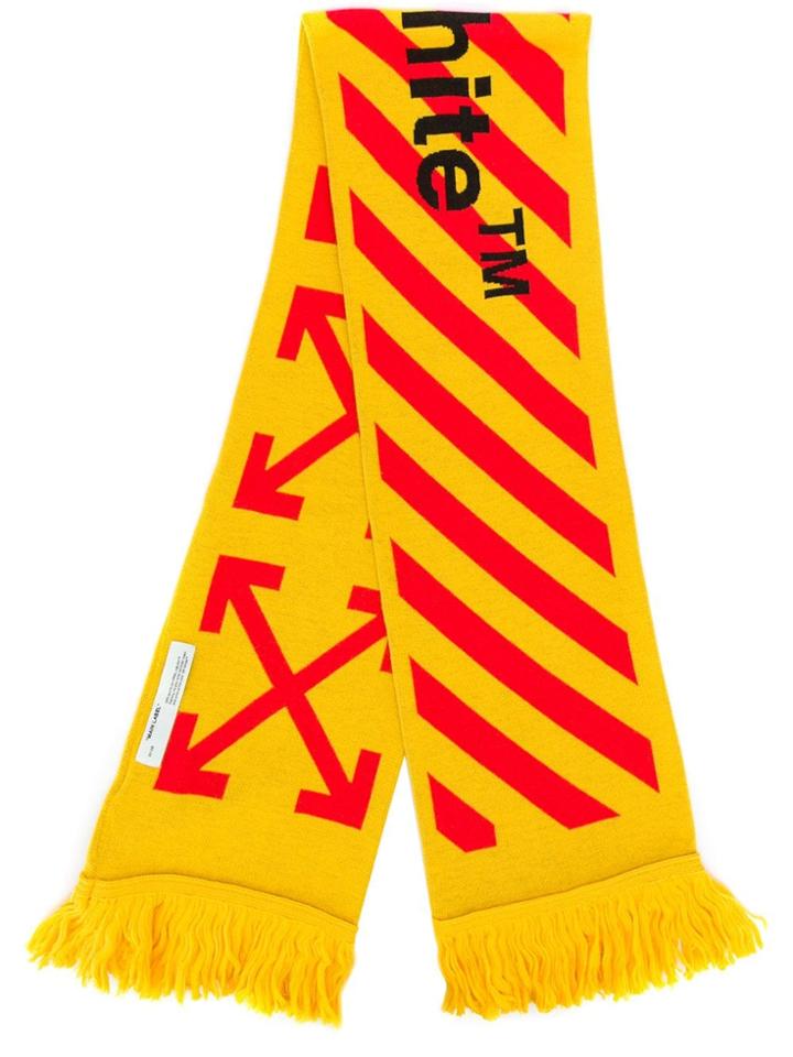 Off-white Arrows Knitted Scarf - Yellow