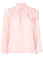 Vanessa Bruno Tie Neck Loose Fit Blouse - Pink