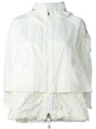 Moncler Bugamville Embroidered Jacket, Women's, Size: 1, White, Cotton/polyamide/polyester