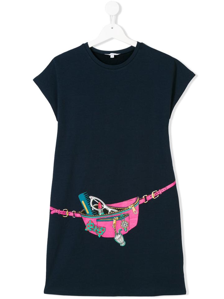 Little Marc Jacobs Trompe L'oeil T-shirt Dress - Blue