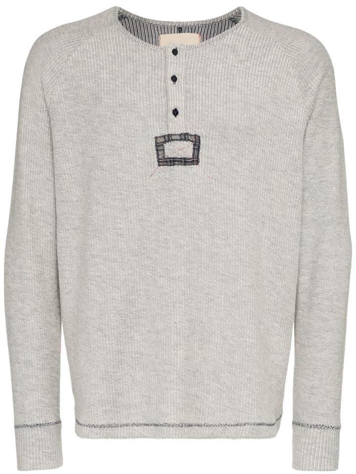 78 Stitches Embroidered Detail Cotton Sweater - White
