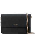Dkny - Flap Shoulder Bag - Women - Calf Leather - One Size, Black, Calf Leather