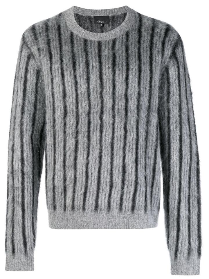 3.1 Phillip Lim Brushed Jacquard Sweater - Grey