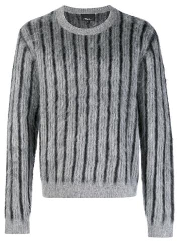 3.1 Phillip Lim Brushed Jacquard Sweater - Grey