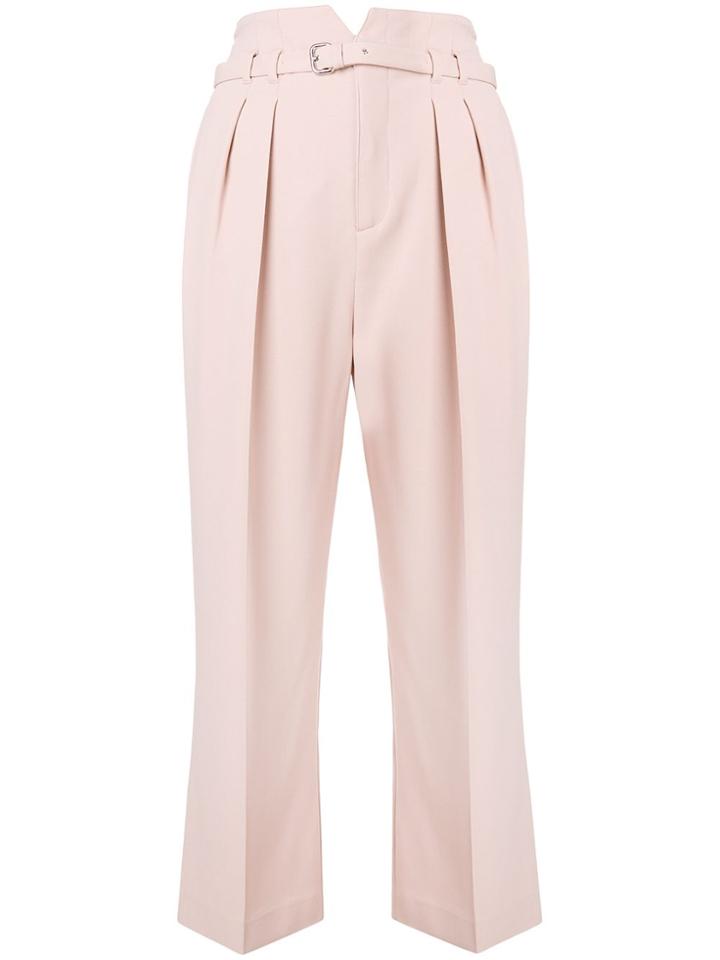 Red Valentino Belted Cropped Trousers - Nude & Neutrals