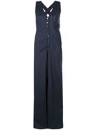 Racil Pinstripe Jumpsuit - Blue