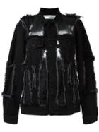 Off-white Distressed Denim Jacket, Size: Xs, Black, Cotton/polyester