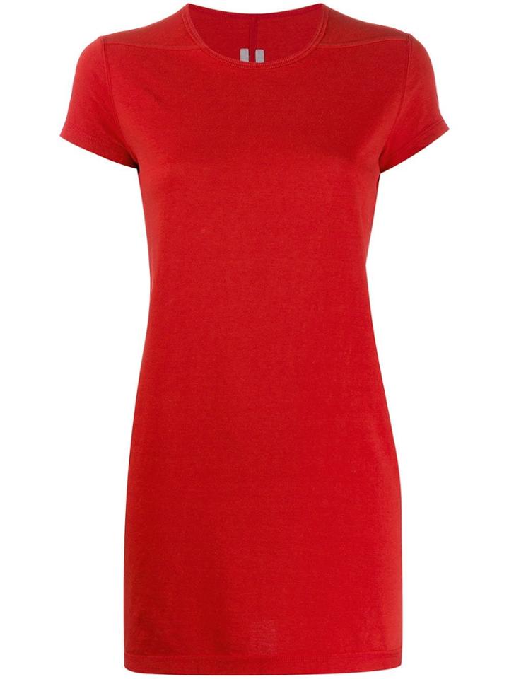 Rick Owens Long Length T-shirt - Red
