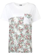Jil Sander Navy Blocked Floral T-shirt - White
