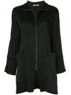 Issey Miyake Vintage Pleated Long Jacket - Black