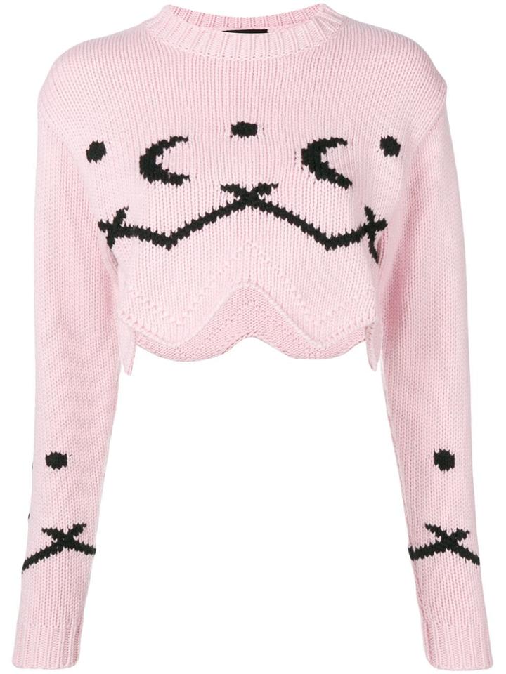 Alanui Cashmere Cutout Sweater - Pink & Purple