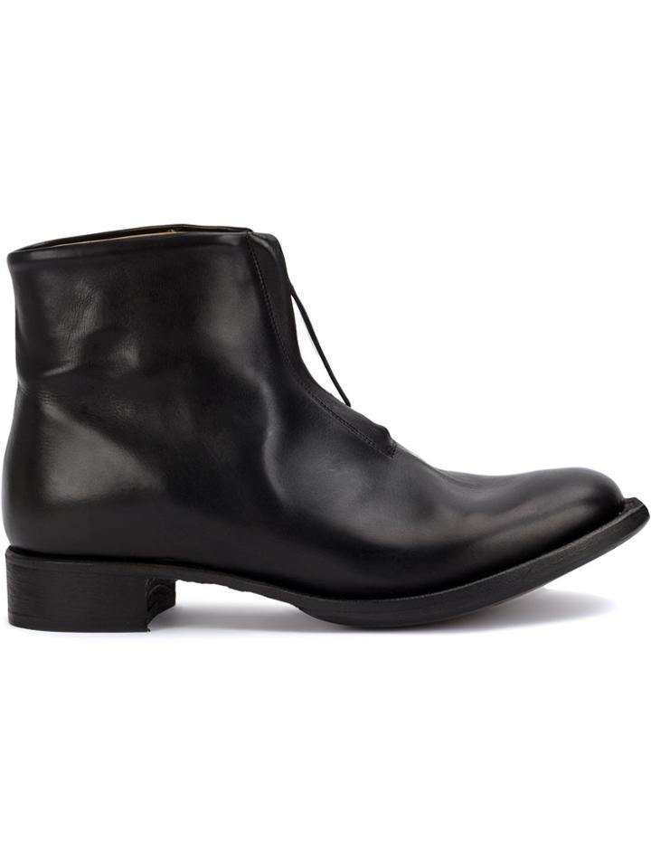 Cherevichkiotvichki Zip Front Ankle Boots - Black