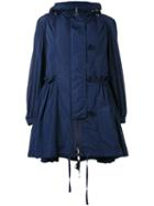 Moncler - Padded Flounce Hem Jacket - Women - Polyamide/goose Down - 0, Blue, Polyamide/goose Down