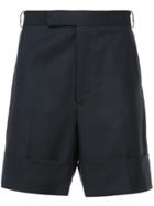 Thom Browne Folded Hem Tailored Shorts - Blue