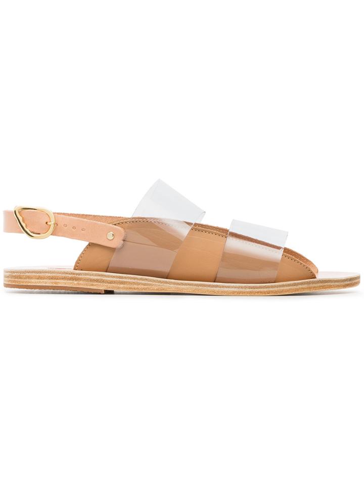 Ancient Greek Sandals Tan Dinami Pvc And Leather Sandals - Nude &