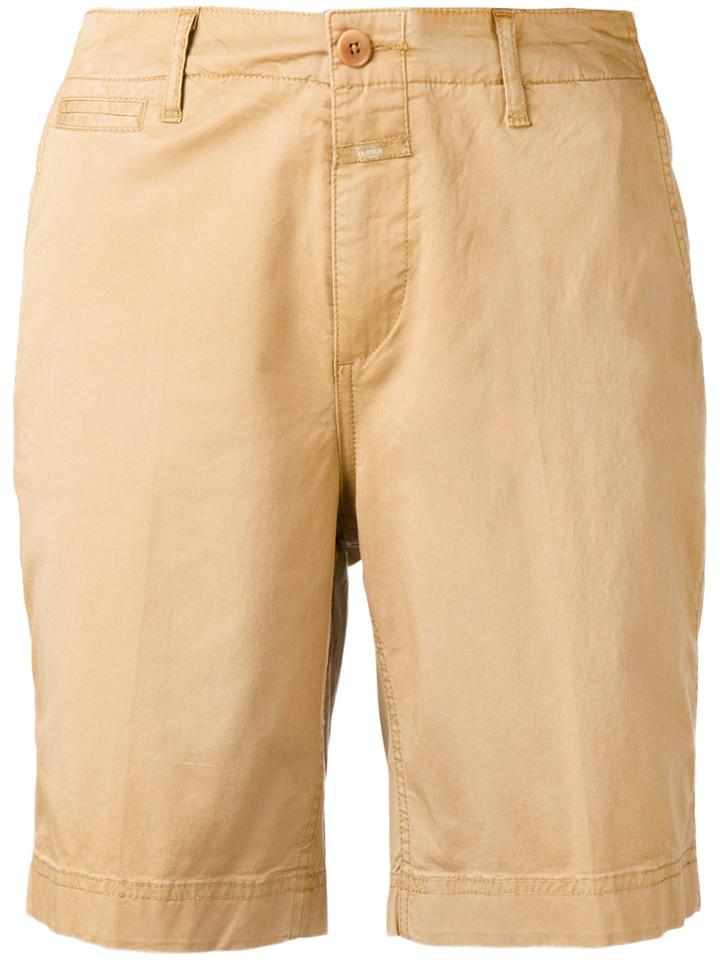 Closed - Chino Shorts - Women - Cotton/spandex/elastane - 27, Nude/neutrals, Cotton/spandex/elastane