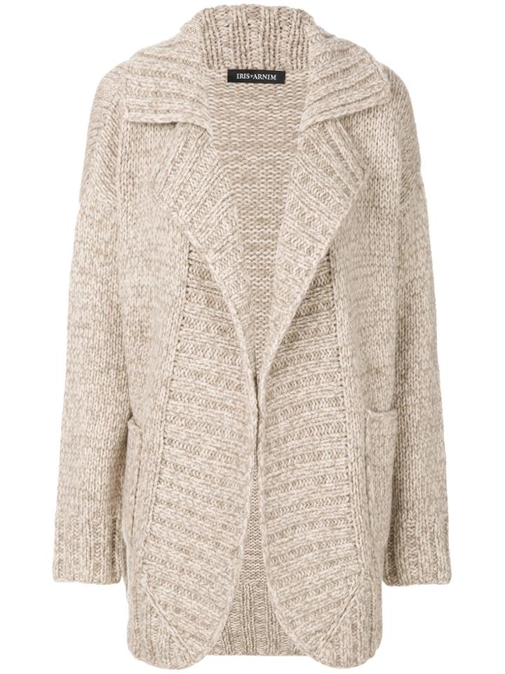 Iris Von Arnim Open Front Cardigan - Nude & Neutrals
