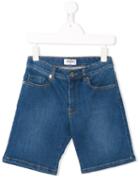 Moschino Kids Teen Fitted Denim Shorts - Blue