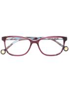 Carolina Herrera Rectangular Shape Glasses - Pink & Purple