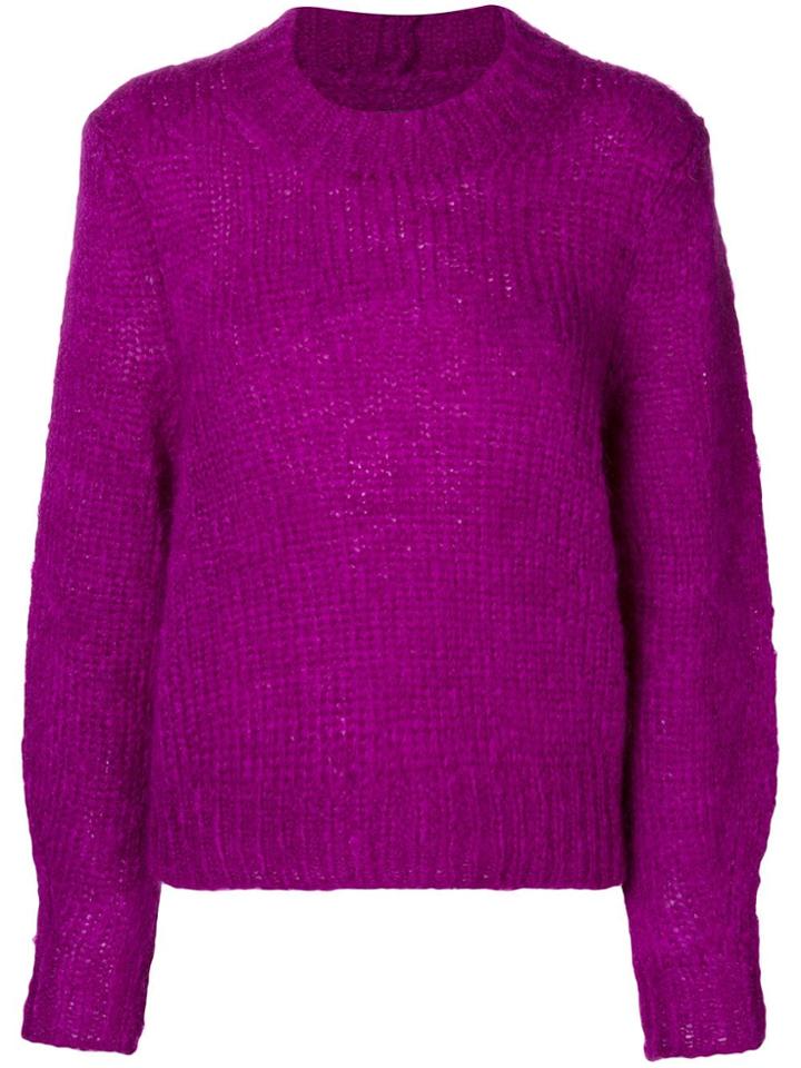 Isabel Marant Cropped Chunky-knit Sweater - Pink