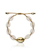 Tohum Large Puka Natural Shell Bracelet - White
