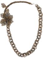 Beaded Chain Necklace, Women's, Metallic, Night Market