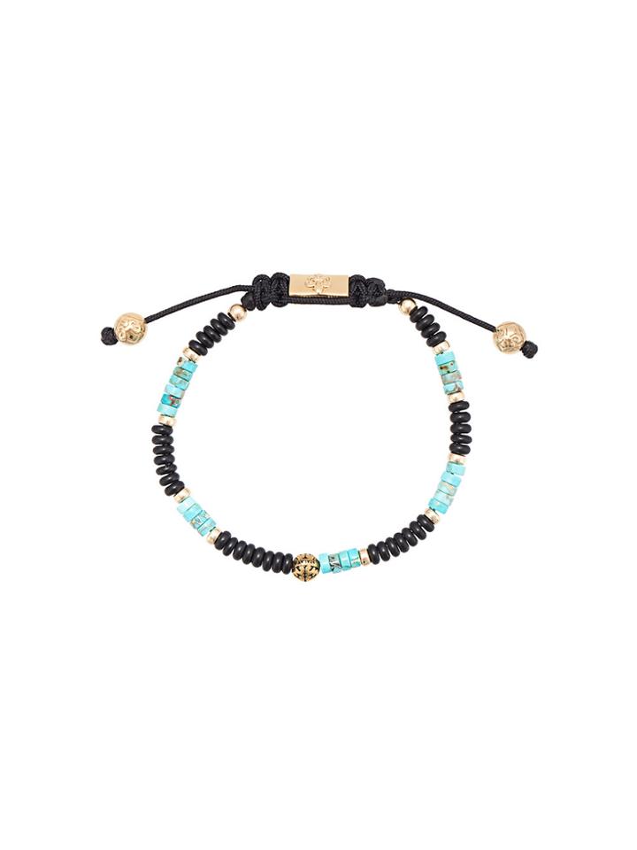 Nialaya Jewelry Heishi Beaded Bracelet - Black