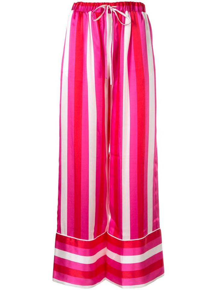 Maggie Marilyn Striped Wide-leg Trousers - Pink