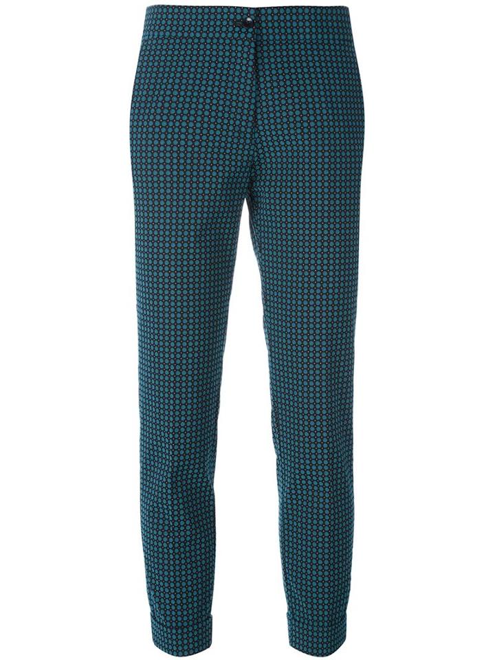Etro Dot Patterned Cigarette Trousers
