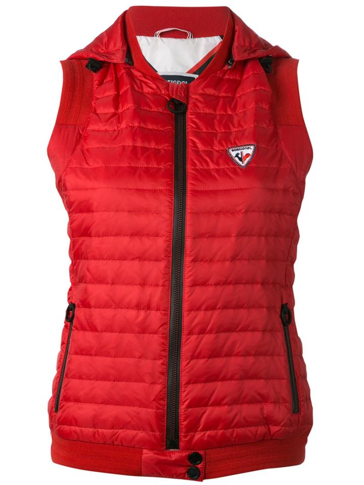 Rossignol Nadine Hooded Gilet, Women's, Size: 38, Red, Polyamide/feather Down/polyester