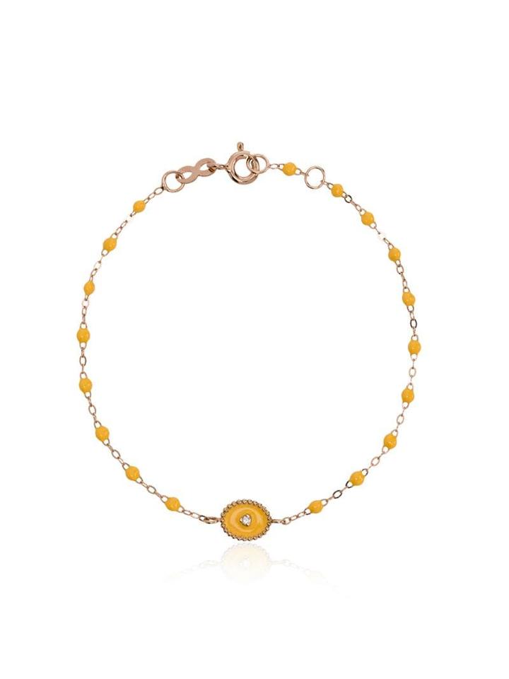 Gigi Clozeau Yellow Rg Diamond And Rose Gold Bracelet