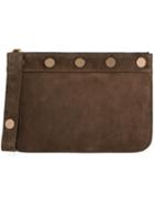 Pierre Hardy Penny Pouch, Women's, Brown, Calf Suede