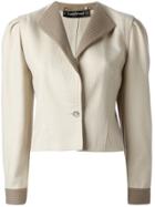 Louis Feraud Vintage Fitted Tonal Jacket - Nude & Neutrals