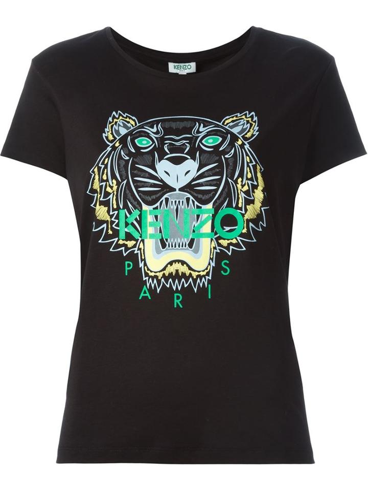 Kenzo 'tiger' T-shirt, Women's, Size: Large, Black, Cotton/modal